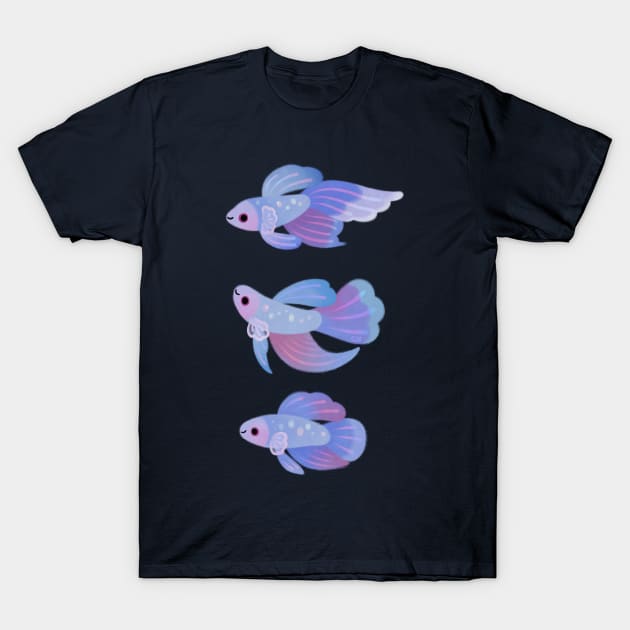 Blue Betta 3 T-Shirt by pikaole